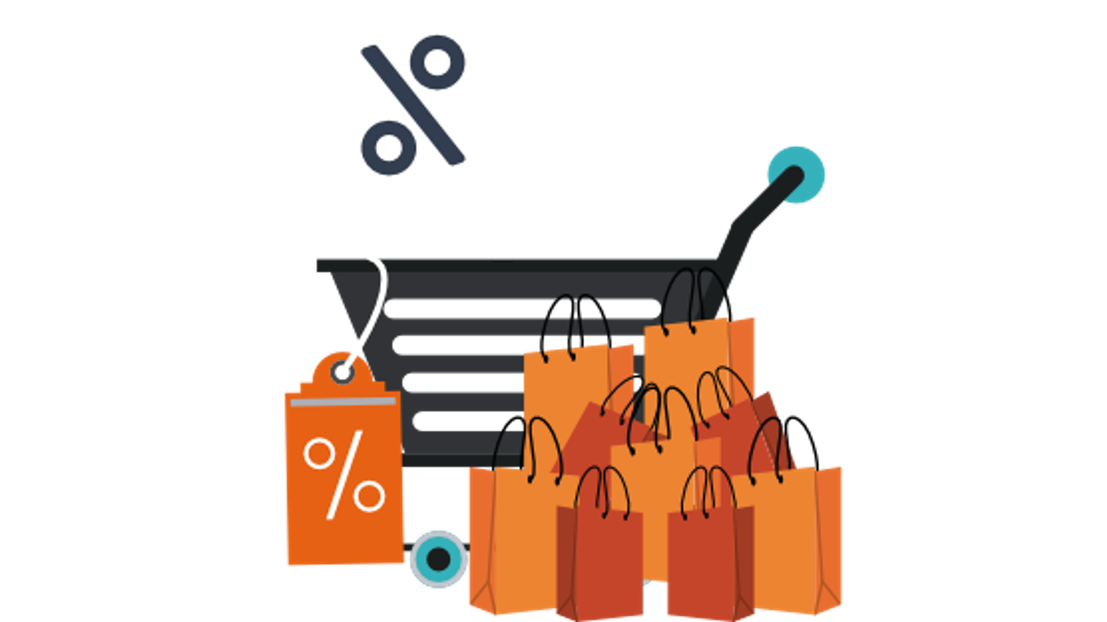 Shopping cart graphic.